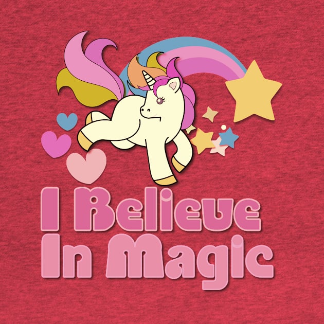 I believe in Magic Unicorn (pink) by AlondraHanley